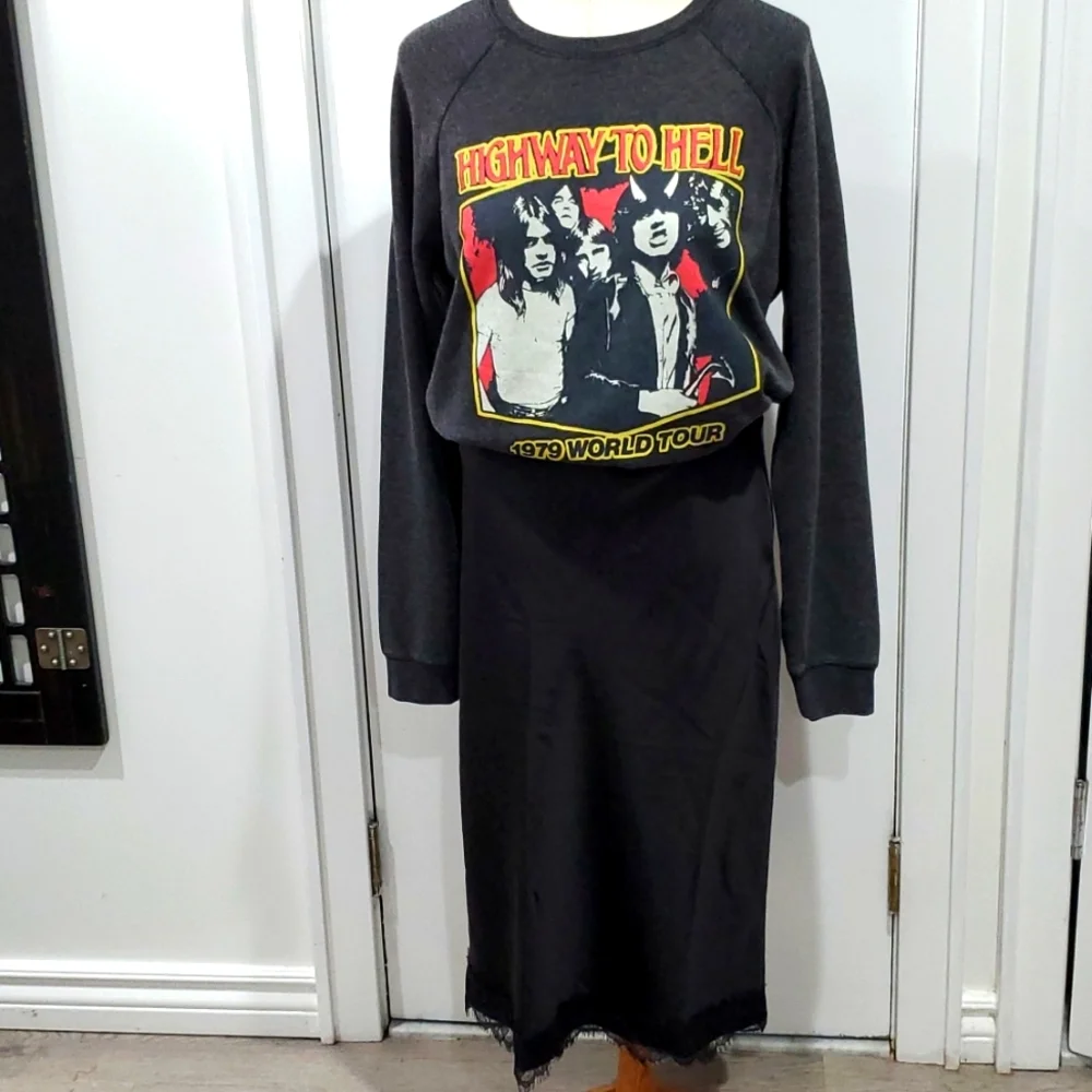 Lucky Brand AC/DC Sweatshirt Pullover Rock Graphic, Size Medium - Picture 3 of 6